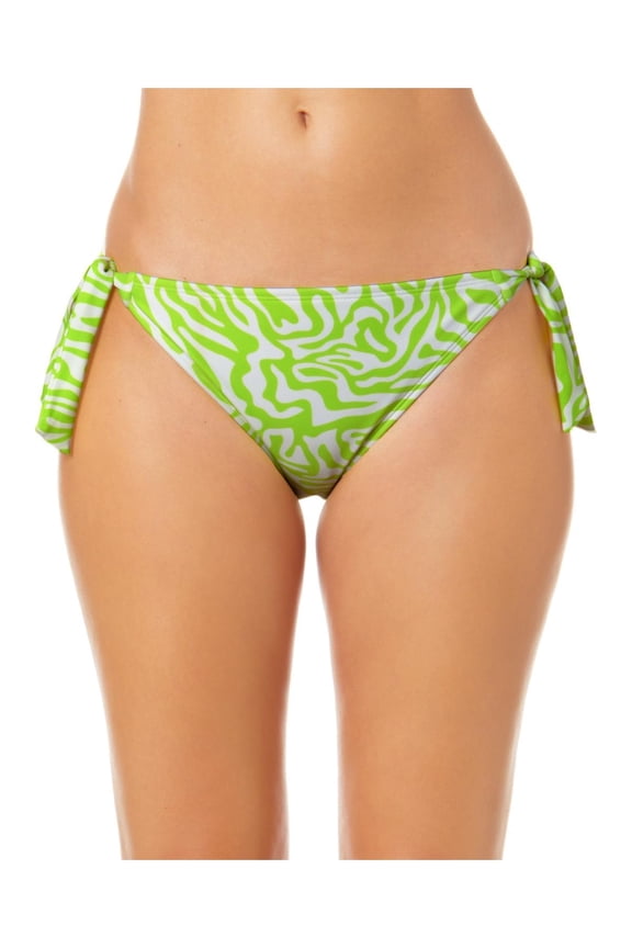 Womens Side Tie Printed Swim Bottom Separates