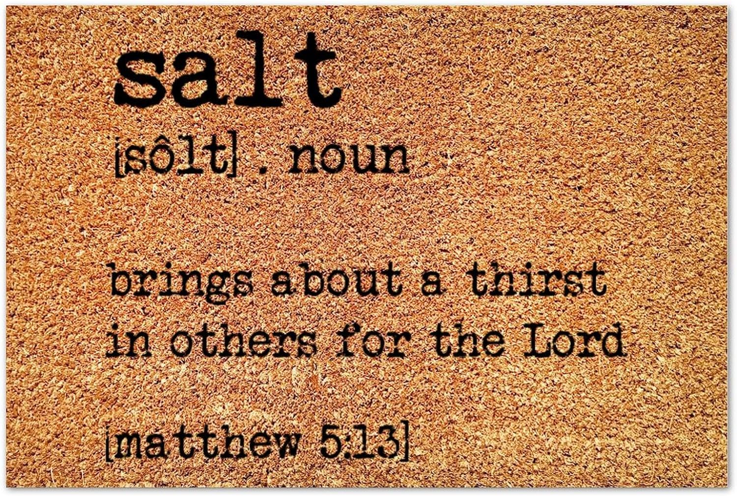 Salt Definition Mat Word Description DoorMat Farmhouse Weather