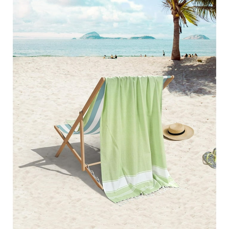 Salt Earth Cotton Turkish Beach Towel Bath Towels Set of 2 Large Towels for Bathroom Beach Essentials Gym Towels Quick Dry Towel for Shower Pool Lightweight Large Bath Towels for All Beige