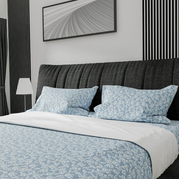 Salt Earth Queen 4 Piece Sheet Set 100% Cotton with 16 Inch Deep Pockets Easy Fit Sateen Weave Luxury Sheets & Pillowcases Extra Soft Breathable & Wrinkle Free - Blossom