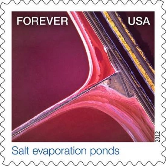 Salt Evaporation Ponds Canvas Art - US POSTAL SERVICE (24 x 24)