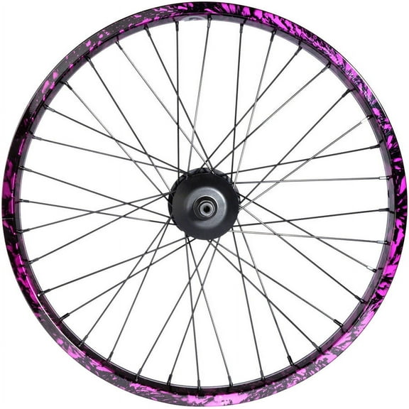 Salt Everest Rear Wheel - 20", Black/Purple Splatter, Freecoaster, LHD