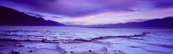 Salt Flat at sunset Death Valley California USA Canvas Art - Panoramic Images (36 x 12)