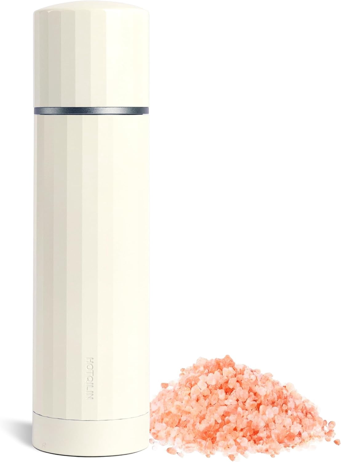 Salt Grinder Refillable – Manual Salt and Pepper Grinder with Titanium Alloy Core, 60+ Adjustable Settings | High Output, Easy to Clean, Durable Aluminum Body