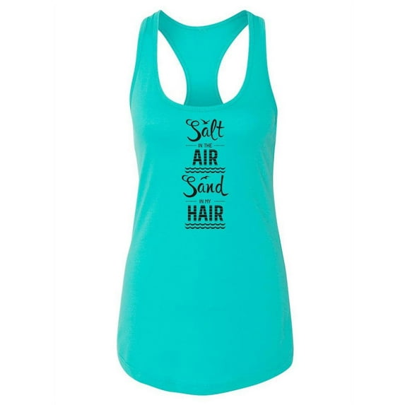 Salt In The Air Quote Racerback Tank Women -Image by Shutterstock, Female x-Small