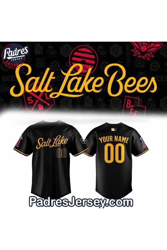 Salt Lake Bees Custom Baseball Jersey Outfit