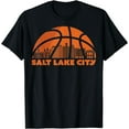 thumbnail image 1 of Salt Lake City City Skyline Utah Basketball Fan Jersey T-Shirt, 1 of 3