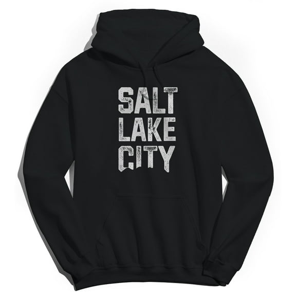 Salt Lake City Humor Graphic Black Men's Crewneck Sweatshirt Hoodie