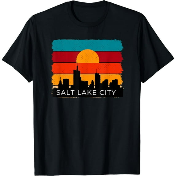 Salt Lake City Retro Vintage American USA Distressed T-Shirt