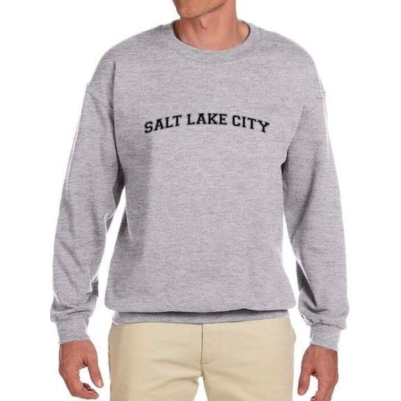 Salt Lake City, Text Men Sweatshirt, Male Medium