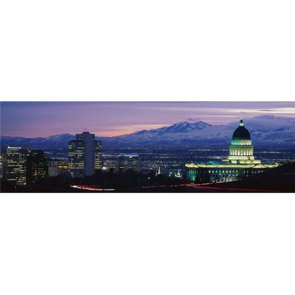 Salt Lake City Ut Poster Print, 27 x 9