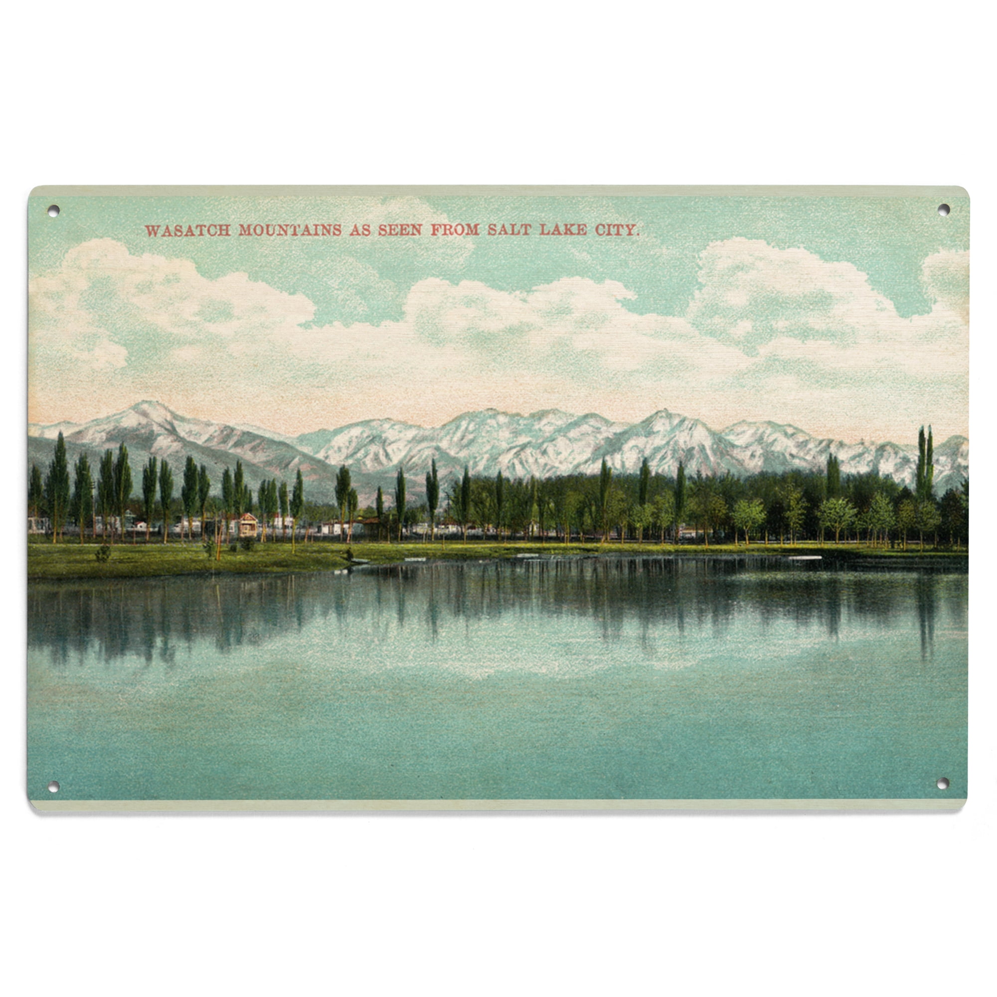 Salt Lake City, Utah, View of the Wasatch Mountains from the City Birch ...