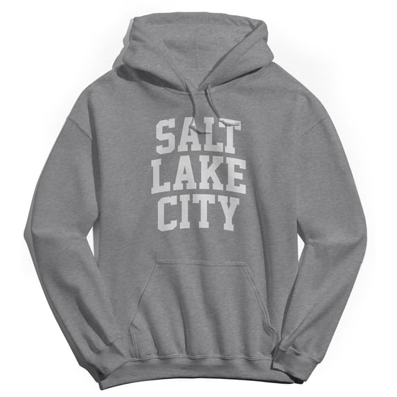 Salt Lake City V1 Graphic Sport Grey Men's Cotton Pullover Hoodie