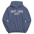 thumbnail image 1 of Salt Lake City V2 Graphic Navy Heather Men's Cotton Pullover Hoodie, 1 of 1
