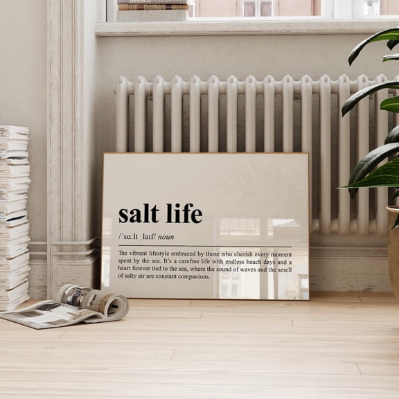 Salt Life Definition Print, Coastal Beach House Decor Home Decor UNFRAMED Poster, Wall Art for Decor, Present, 24x36