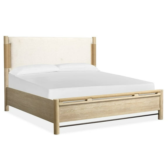 Salt Life Home Sunset Cove Sanibel Brown King Panel Upholstered Bed