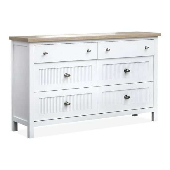 Salt Life Home Windmill Harbour White Whisp And Sand Double Drawer Dresser