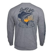 Salt Life Mens Logo Long Sleeves Graphic T-Shirt