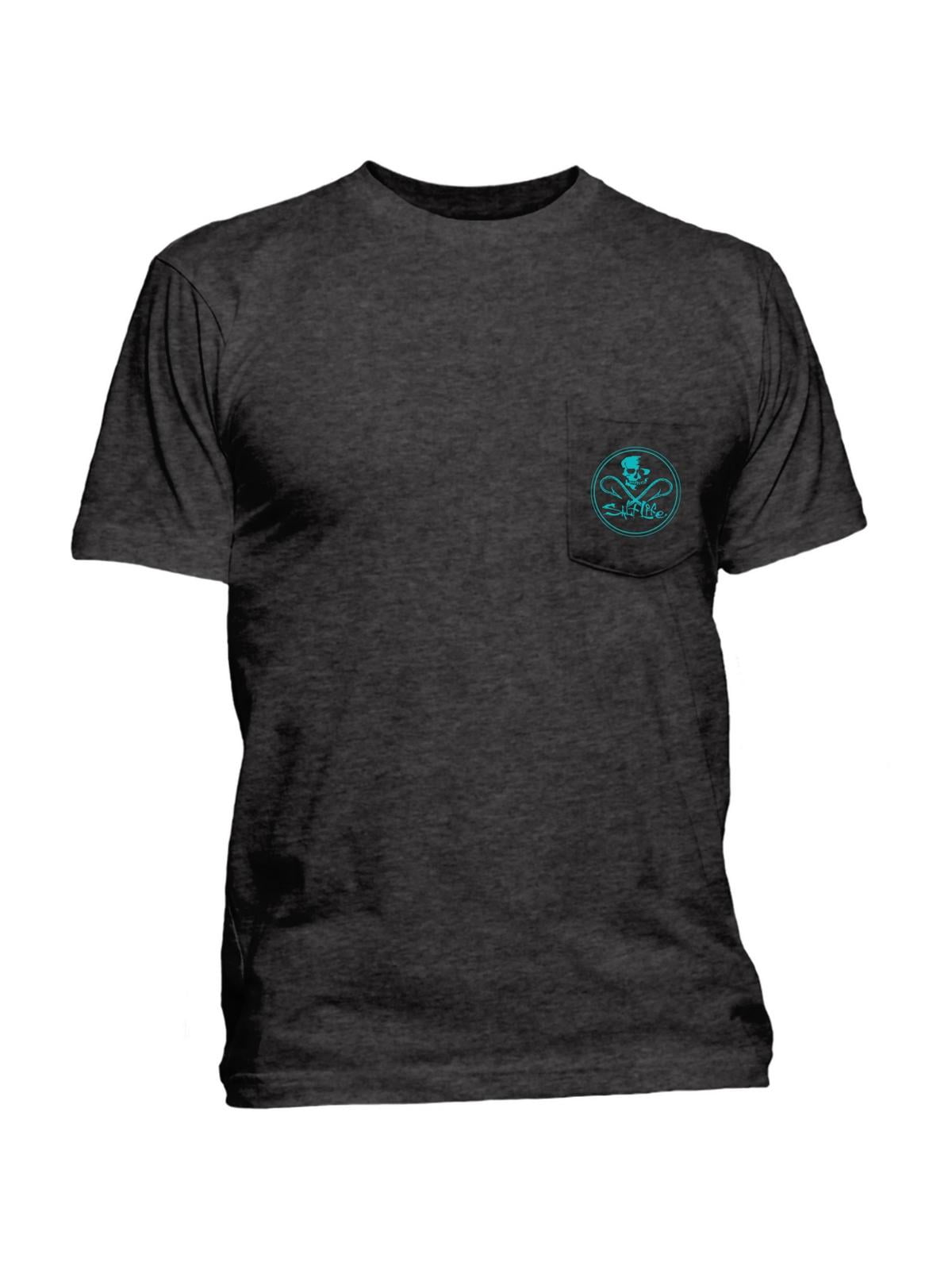 Salt Life Mens Skull and Hook Logo Crewneck Graphic T-Shirt