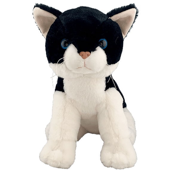 Salt N Pepper Black and White Cat Plush 16 inch Stuffed Toy