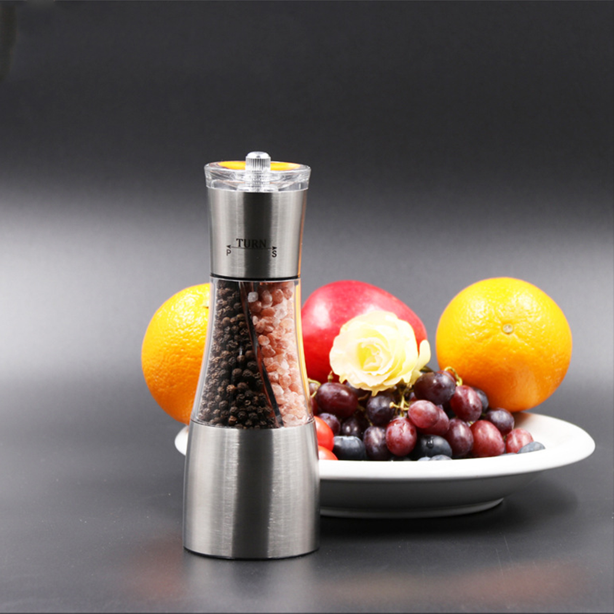 Salt and Pepper Grinder 2 In 1 Stainless Steel Salt and Pepper Mill