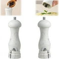 thumbnail image 1 of Salt & Pepper Grinder Set, Imitation Marble Refillable Mills, Easy-to-Use Manual Spice Grinders for Peppercorns 2Pcs, 1 of 7