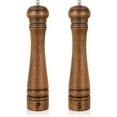 thumbnail image 1 of Salt and Pepper Grinders Set, Haomacro 10Inch Updated Manual Wooden Pepper Shaker Set, Oak Wood Salt Mill Pepper Grinder Set Refillable with Adjustable Ceramic Rotor 2Pack, 1 of 6