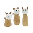 Salt/Pepper Mill Ash Wood Cat Salt/Pepper Mill (Set of 3)