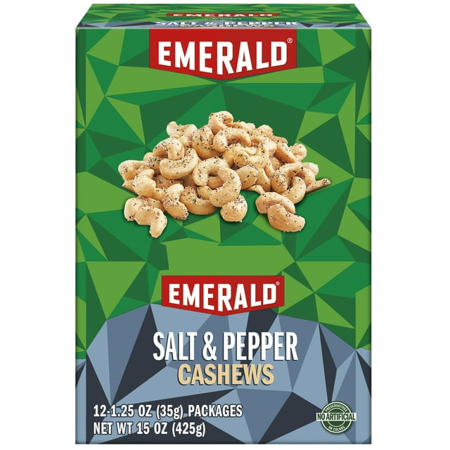Salt and Pepper Seasoned Cashews 1.25 Oz Individual Snack Tubes