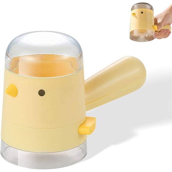 Salt or Pepper Shaker, 3 oz Refillable Spice Dispenser, Cute Kitchen Accessory, Small Seasoning Jar for Table or Cooking Use, Decorative and Functional (yellow)