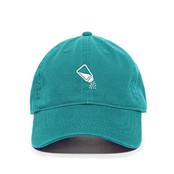 Salt Pepper Shaker Baseball Cap Embroidered Cotton Adjustable Dad Hat Teal
