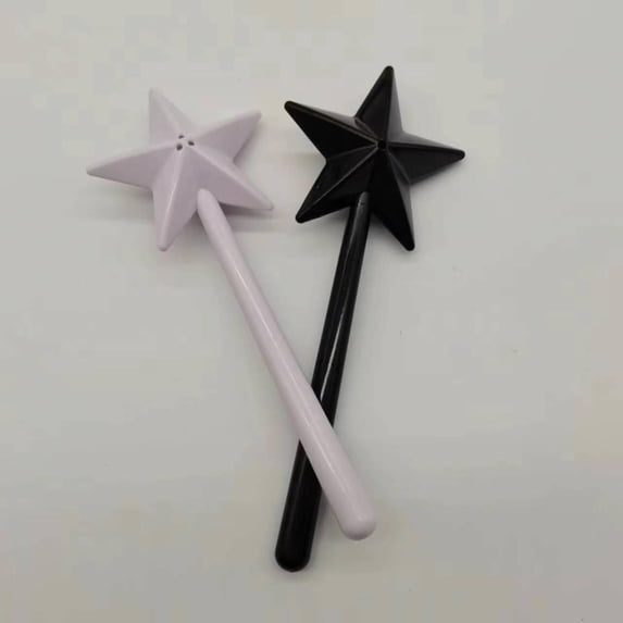 Salt and Pepper Shaker Magic Wands Duo Salt, Black, Halloween, Christmas Kitchen Accessories(black) Wand Shaker Fairy Wand Shaker Wand and Pepper Shakers Star Wand and Pepper Shakers
