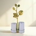 thumbnail image 1 of Salt & Pepper Shaker Set with Orchid Flower Caddy Handle Lovely Gold Finish for Everyday and Occasional Use Decorative and Utility Product Salt Pepper Caddy 3.50 x 1.50 x 8 Inches, 1 of 8