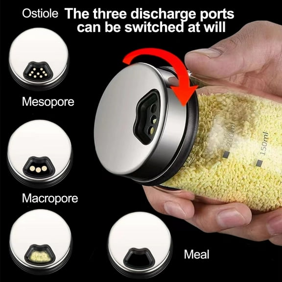 Salt Pepper Shakers with Adjustable Outlet Holes Clear Glass Shaker Bottles Spice Seasoning Cans for Kitchen Decor and Home Restaurant BBQ Camping Farmhouse Kitchen Accessories