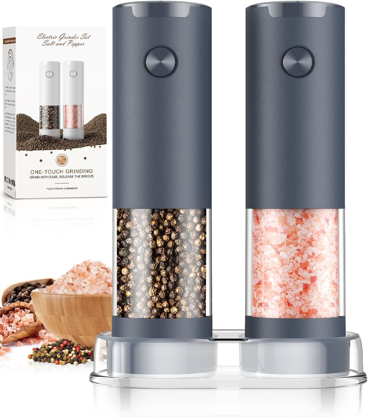 Salt and Pepper Shakers Electric Salt Pepper Grinder Set Kitchen ...