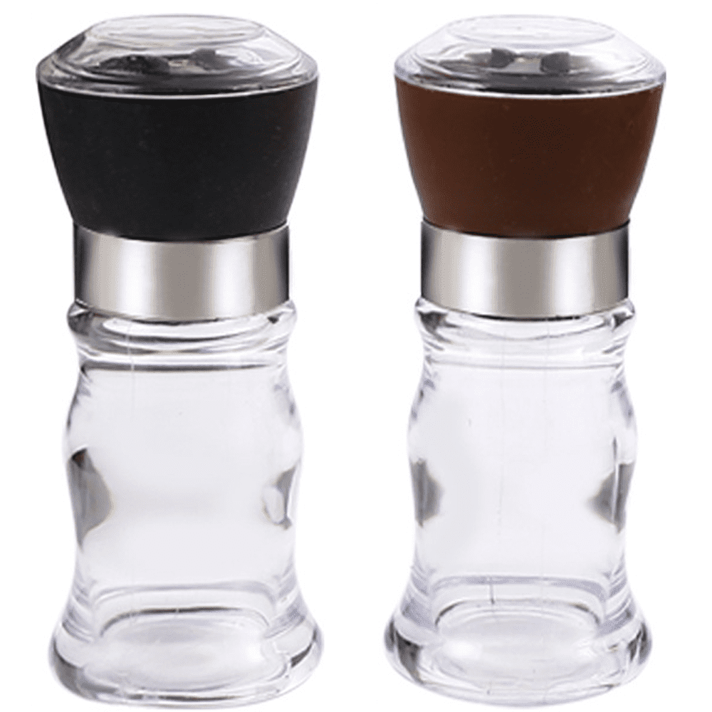 AuldHome Salt and Pepper Shaker Set (Black); Contemporary Modern Farmhouse  Retro Enamel Style Shaker Set 