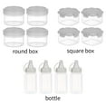 thumbnail image 1 of Salt and Pepper Shakers Moisture Proof Set of 4 Small Mini Salt Shaker to go Camping Picnic Outdoors Kitchen Lunch Boxes Travel Spice Set Clear Seasoning Box Squeeze Bottle Spice Jar Dispenser, 1 of 7