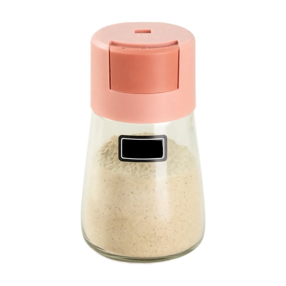 Salt & Pepper Shakers Precise Quantitative Push Type, Press Dispenser, Quantitative Salt Control Bottle, Seasoning Shaker Containers for Kitchen Cooking Camping