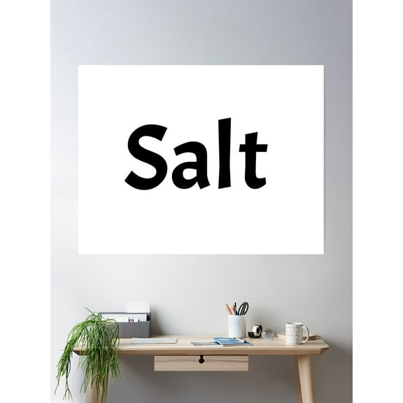 Salt Poster Wall Art, Modern Wall Decor For Living Room Bedroom, 24x36 UNFRAMED