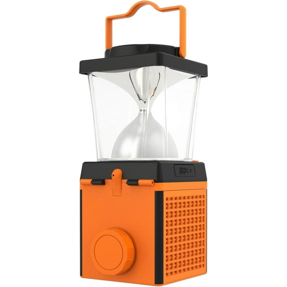 Salt-Powered LED Camping Lantern, 120-Hour Runtime, 350ml Capacity, Orange