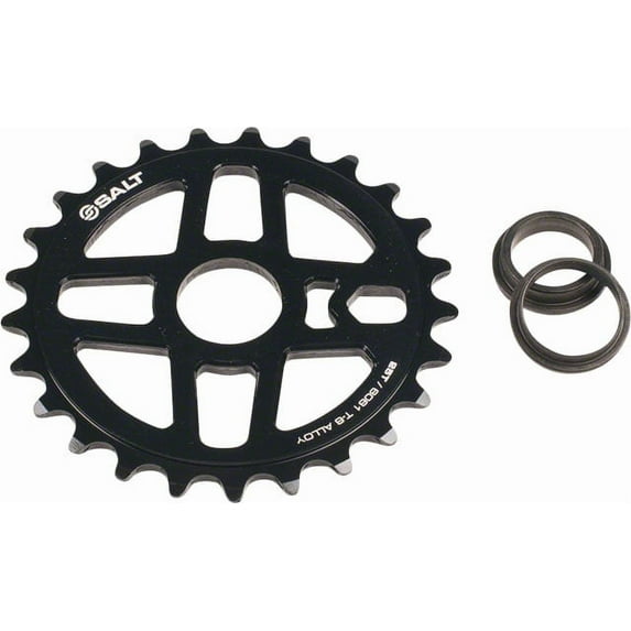 Salt Pro Chainring Teeth: 25, 6061-T6 Aluminum, Black
