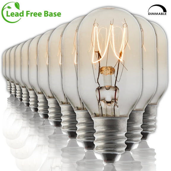 Salt Rock Lamp Replacement Bulb 12 Pack-15W for Himalayan Salt Lamps&Baskets, Night Lights. E12 T20