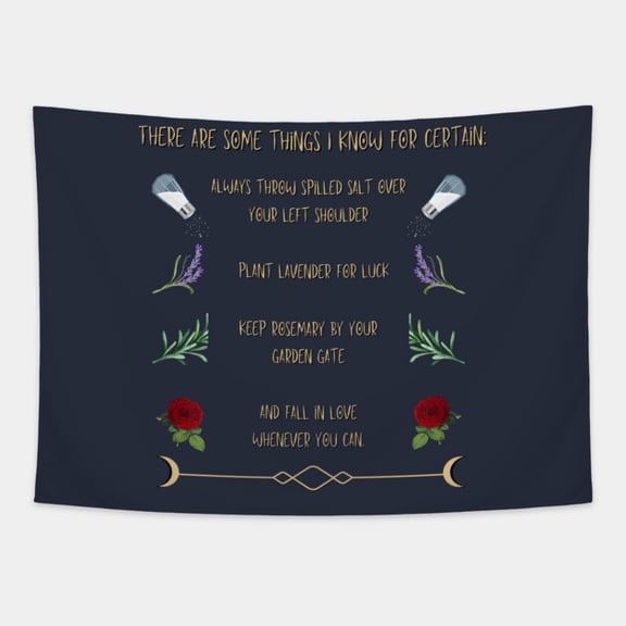Salt, Rosemary, Lavender, Love Practical Magic Flannel Blanket, Soft & Warm Cozy Bed Throw - Size 30x40