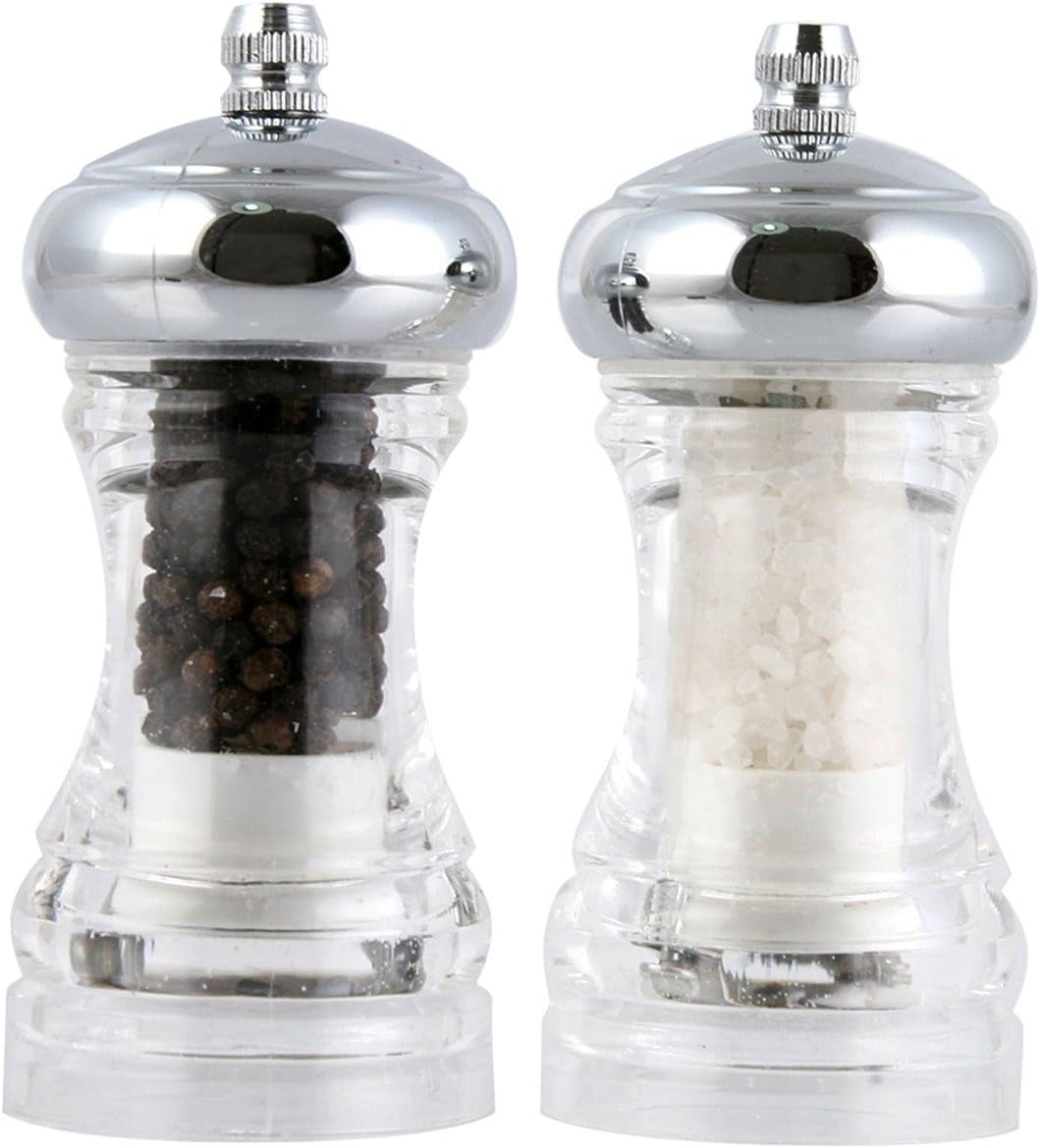 Salt Shaker & Grinder Set Premium Seasalt And corn Stainless Steel