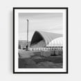 thumbnail image 1 of Salt Shed, East Williamsburg 01 B&W - Brooklyn New York Photography Black and White Architecture Industrial Minimalist Street Photography Modern Art Black Framed Wall Art Print 18 x 24 inches, 1 of 4