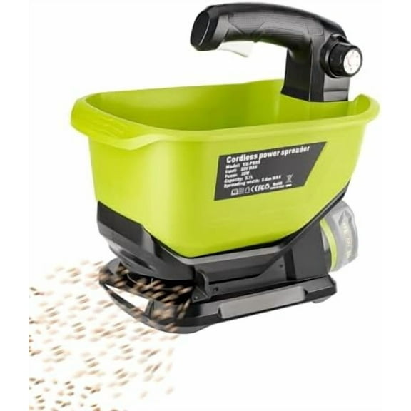 Salt Spreader for Ryobi 18v Battery,Handheld Fertilizer Spreader for Lawns,Available Year-Round,Grass Seeds,Fertilizer,Rock Salt and Ice Melt(Battery Not Included)$$Garden & Patio