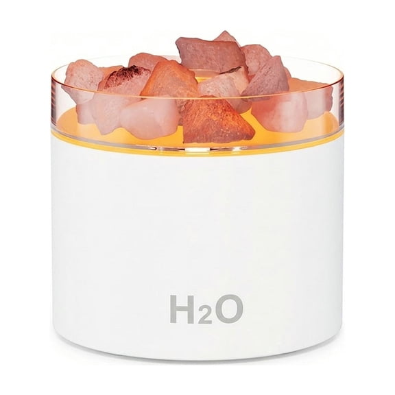 Salt Stone Aromatherapy Humidifier, USB Desktop Mist Diffuser with Warm Night Light for Home Office