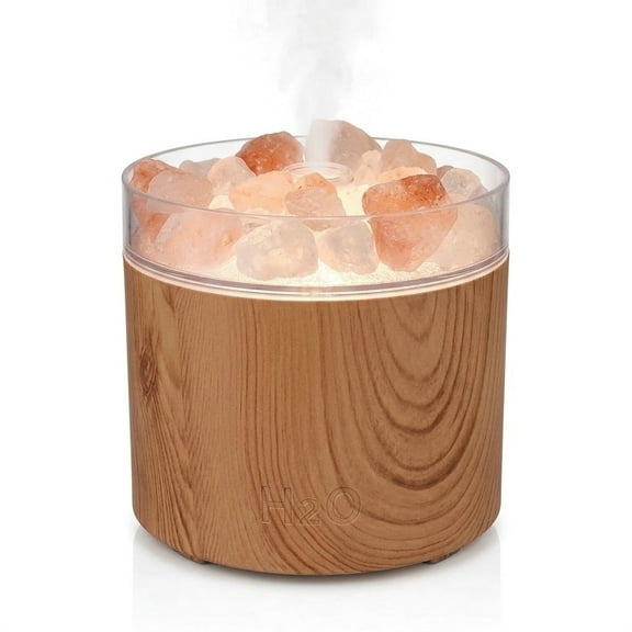 Salt Stone Aromatherapy Humidifier, USB Desktop Mist Diffuser with Warm Night Light for Home Office