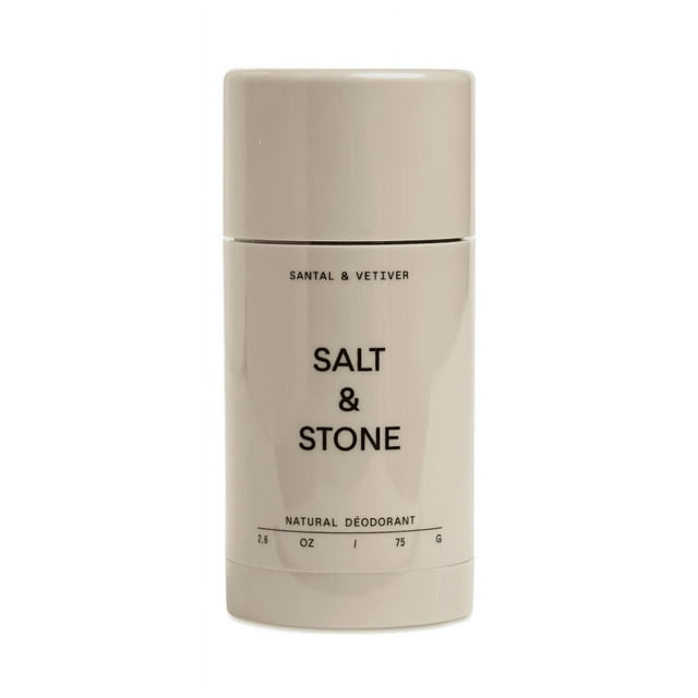 Salt Stone Natural Deodorant with Vetiver & Santal Wood Scent, Sea Cedar Formula