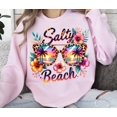 thumbnail image 1 of Salt Water And Sunshine Sweatshirt, Summer Retro Beach Tropical Pullover, Coastal Vibes Vacation Sweatshirt, 1 of 5